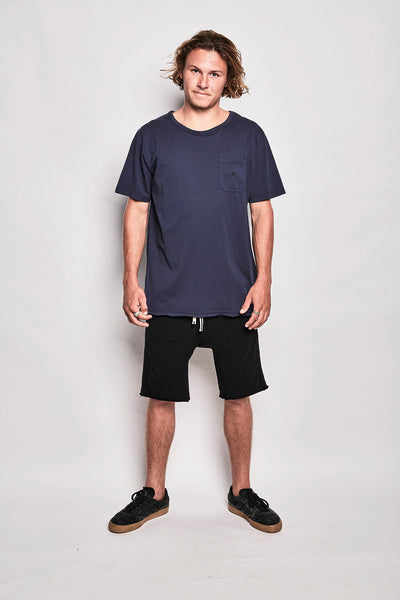 Chill Pocket Tee - Washed Dark Denim