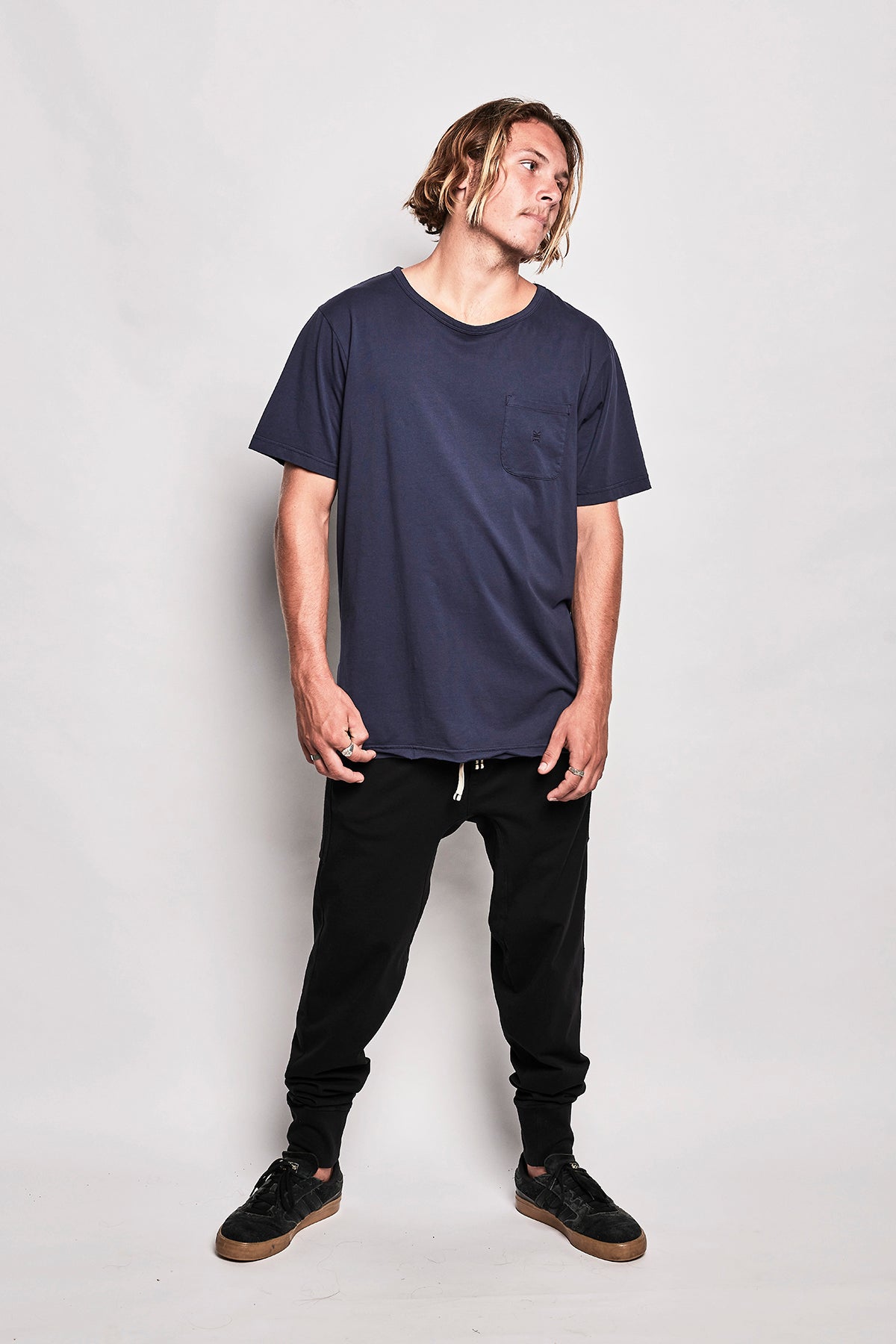 Chill Pocket Tee - Washed Dark Denim