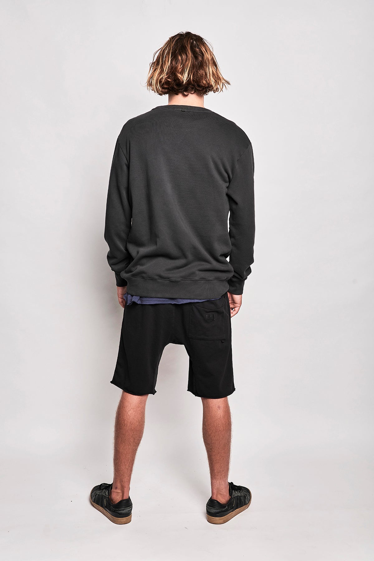 Gang Fleece Crew - Washed Soft Black