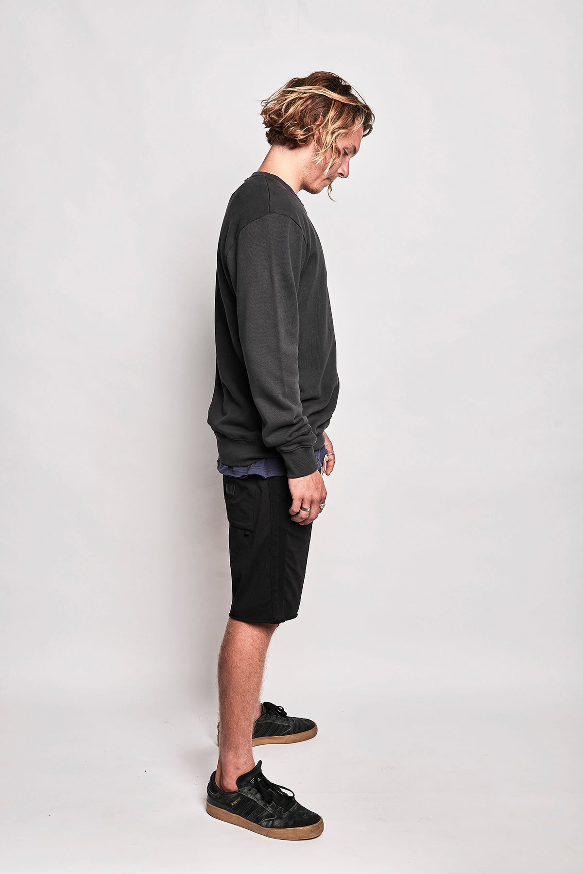 Gang Fleece Crew - Washed Soft Black