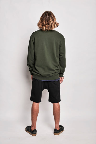 Gang Fleece Crew - Washed Olivine