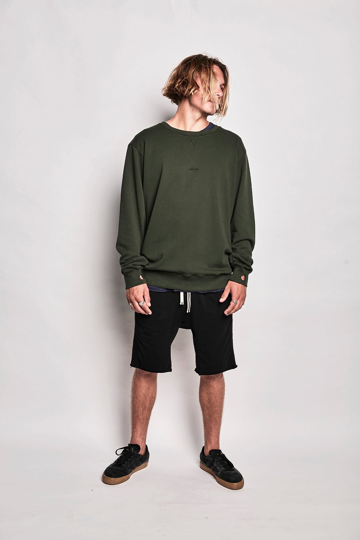 Gang Fleece Crew - Washed Olivine