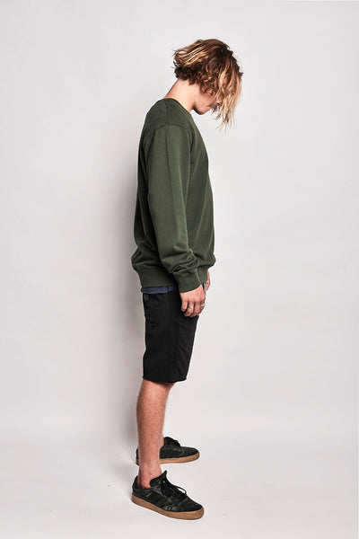 Gang Fleece Crew - Washed Olivine