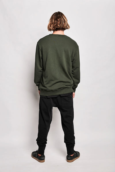 Gang Fleece Crew - Washed Olivine